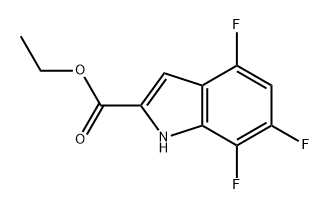 1H-Indole-2-carboxylic acid, 4,6,7-trifluoro-, ethyl ester Structure