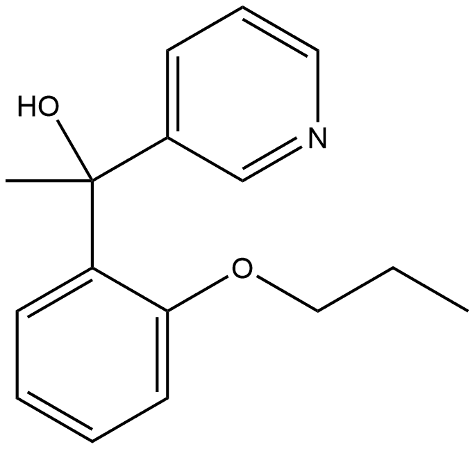 α-Methyl-α-(2-propoxyphenyl)-3-pyridinemethanol Structure