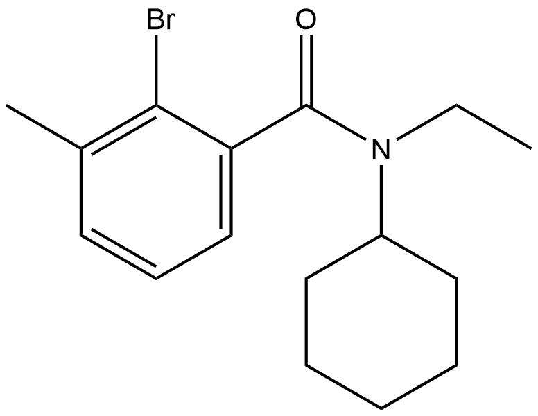 2-Bromo-N-cyclohexyl-N-ethyl-3-methylbenzamide Structure