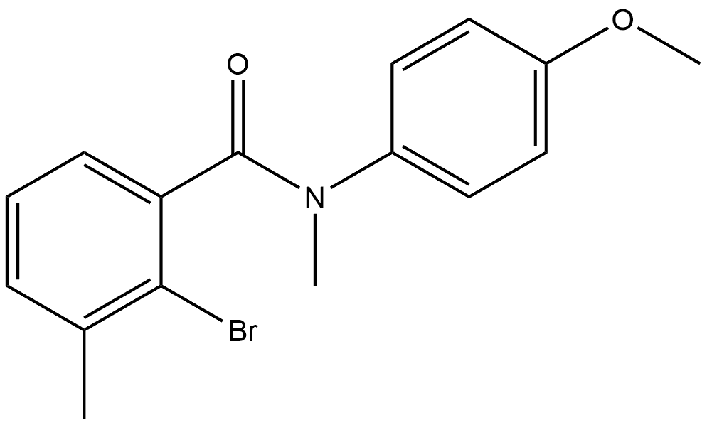 2-Bromo-N-(4-methoxyphenyl)-N,3-dimethylbenzamide 结构式