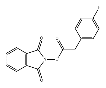 1,3-二氧代异吲哚啉-2-基 2-(4-氟苯基)乙酸酯 结构式