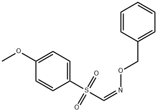 Formaldehyde, 1-[(4-methoxyphenyl)sulfonyl]-, O-(phenylmethyl)oxime, (1Z)- 化学構造式