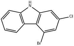 4-溴-2-氯-9H-咔唑 结构式