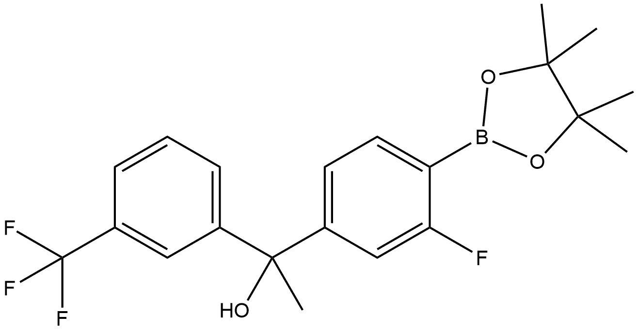 3-Fluoro-α-methyl-4-(4,4,5,5-tetramethyl-1,3,2-dioxaborolan-2-yl)-α-[3-(trifl... Structure