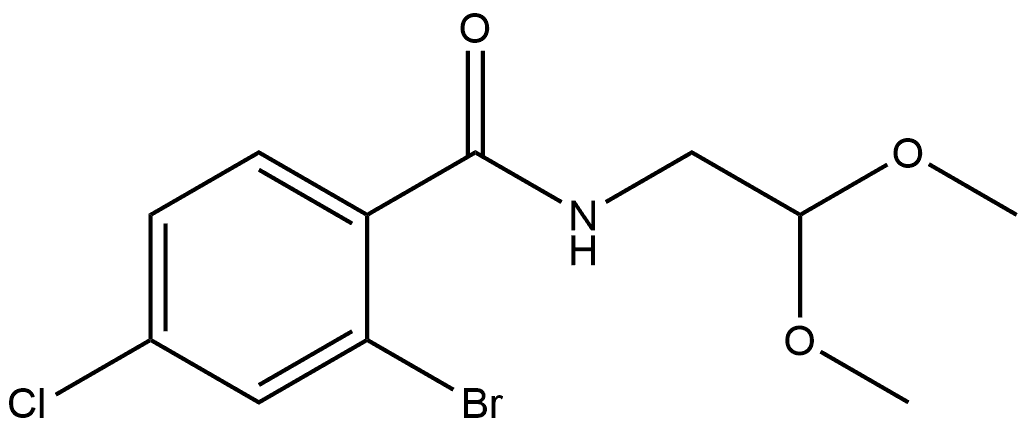 2-Bromo-4-chloro-N-(2,2-dimethoxyethyl)benzamide,1961461-36-8,结构式