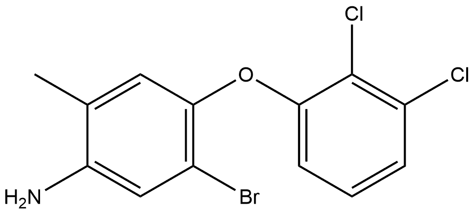 5-Bromo-4-(2,3-dichlorophenoxy)-2-methylbenzenamine 结构式