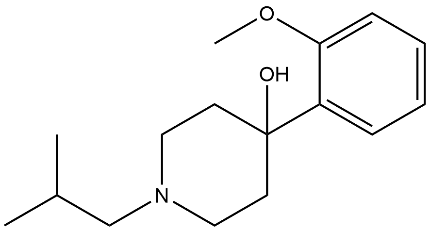 4-(2-Methoxyphenyl)-1-(2-methylpropyl)-4-piperidinol,1961736-37-7,结构式