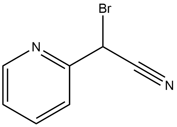 2-Pyridineacetonitrile, α-bromo- Structure