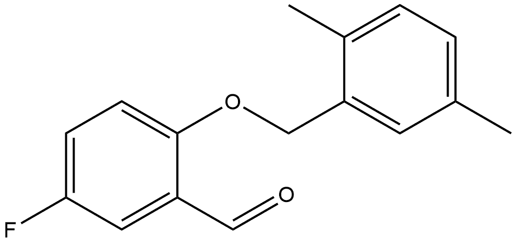 2-[(2,5-Dimethylphenyl)methoxy]-5-fluorobenzaldehyde 结构式