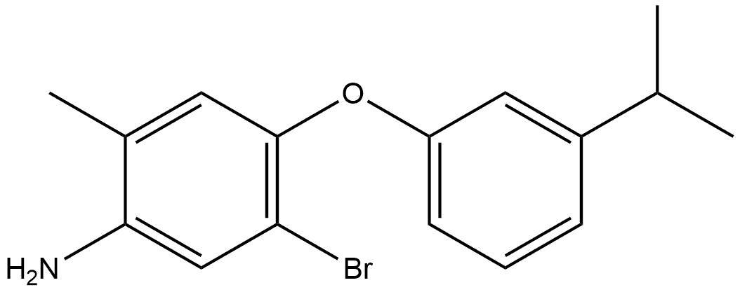 5-Bromo-2-methyl-4-[3-(1-methylethyl)phenoxy]benzenamine,1962592-16-0,结构式