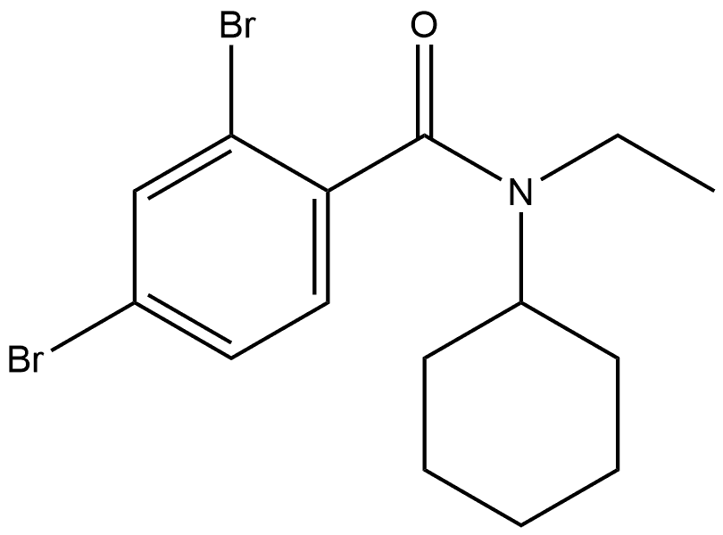 2,4-Dibromo-N-cyclohexyl-N-ethylbenzamide 化学構造式