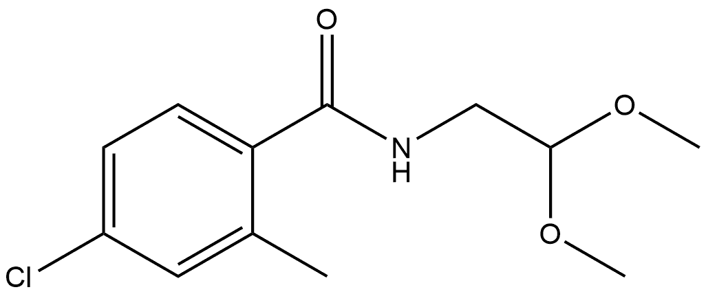 4-Chloro-N-(2,2-dimethoxyethyl)-2-methylbenzamide Struktur