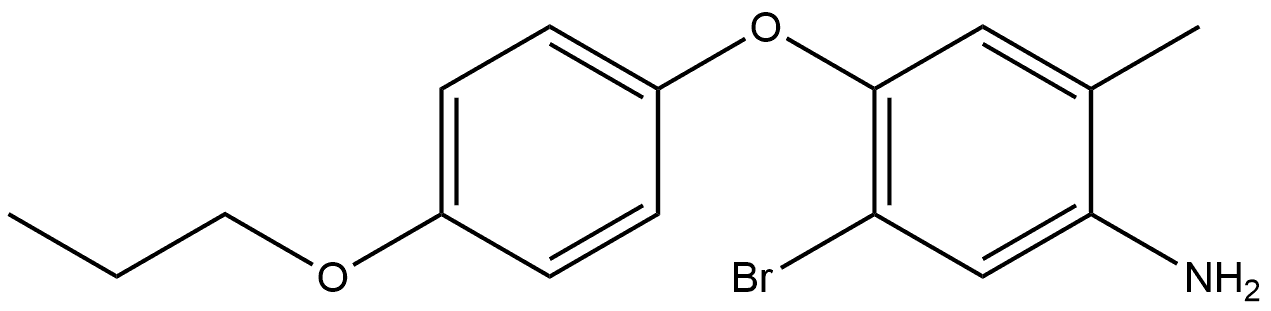 5-Bromo-2-methyl-4-(4-propoxyphenoxy)benzenamine Struktur