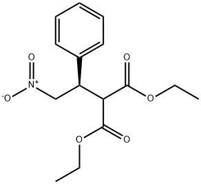 Propanedioic acid, [(1R)-2-nitro-1-phenylethyl]-, diethyl ester Struktur