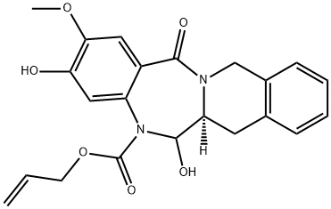 烯丙基(6AS)-3,6-二羟基-2-甲氧基-14-氧代-6,6A,7,12-四氢苯并[5,6][1,4]二氮杂[1,2-B]异喹啉-5(14H)-羧酸盐, 1964490-60-5, 结构式