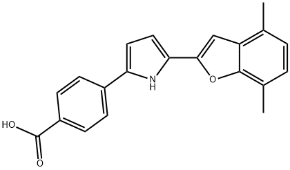 196517-43-8 Benzoic acid, 4-[5-(4,7-dimethyl-2-benzofuranyl)-1H-pyrrol-2-yl]-