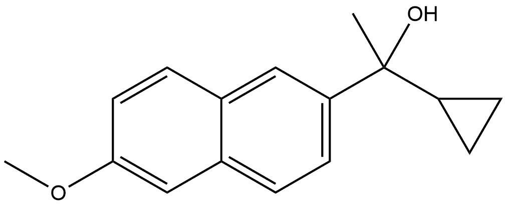 1-(6-Methoxy-2-naphthyl)-1-cyclopropyl ethanol 化学構造式