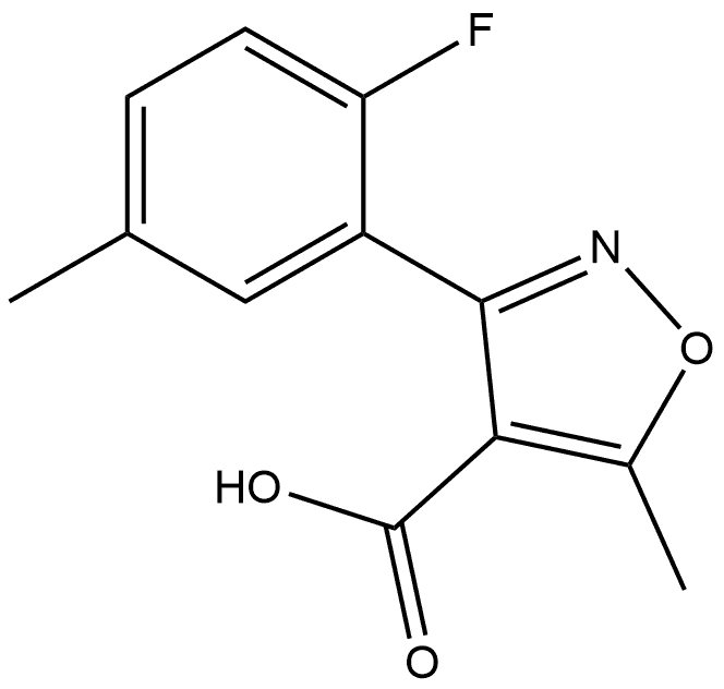 3-(2-Fluoro-5-methylphenyl)-5-methylisoxazole-4-carboxylic Acid|3-(2-氟-5-甲基苯基)-5-甲基异噁唑-4-甲酸