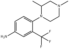 Benzenamine, 4-(2,4-dimethyl-1-piperazinyl)-3-(trifluoromethyl)- Struktur