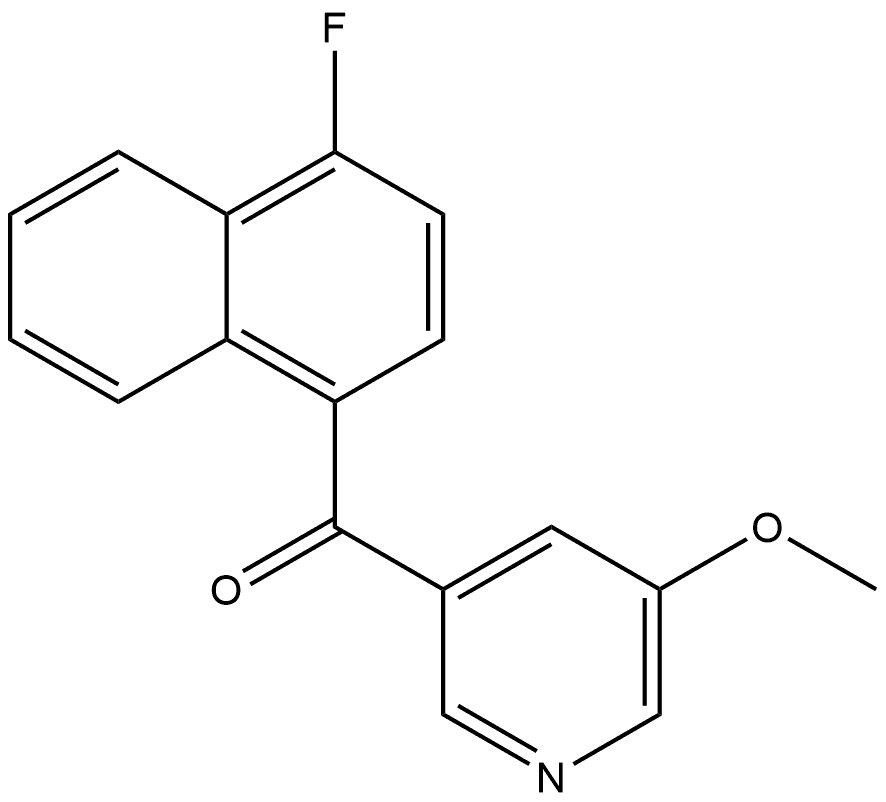 (4-Fluoro-1-naphthalenyl)(5-methoxy-3-pyridinyl)methanone Structure