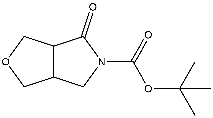 4-氧代四氢-1H-呋喃[3,4-C]吡咯-5(3H)-羧酸叔丁酯,1966937-78-9,结构式