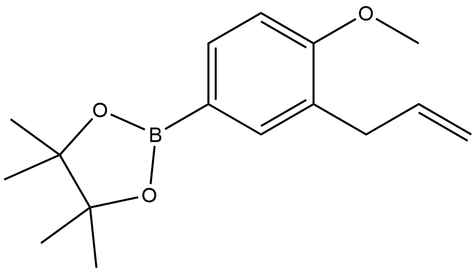 2-[4-Methoxy-3-(2-propen-1-yl)phenyl]-4,4,5,5-tetramethyl-1,3,2-dioxaborolane Structure