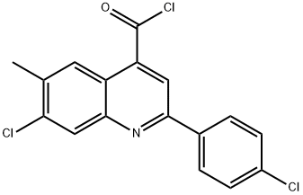 7-Chloro-2-(4-chlorophenyl)-6-methylquinoline-4-carbonyl chloride 结构式