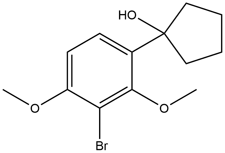 1-(3-Bromo-2,4-dimethoxyphenyl)cyclopentanol Structure