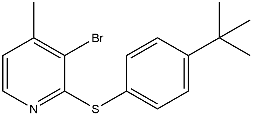 3-Bromo-2-[[4-(1,1-dimethylethyl)phenyl]thio]-4-methylpyridine Structure