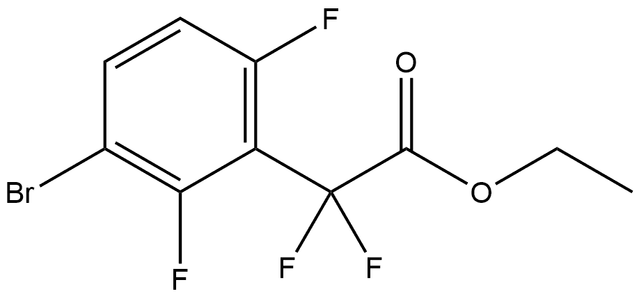 Ethyl 3-bromo-α,α,2,6-tetrafluorobenzeneacetate Structure