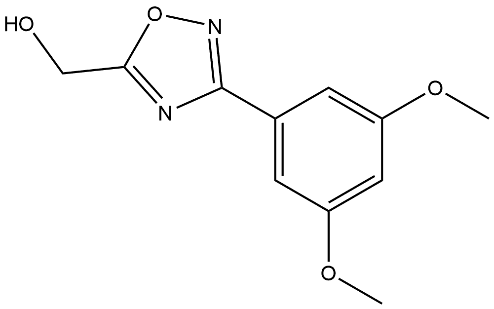 3-(3,5-Dimethoxyphenyl)-1,2,4-oxadiazol-5-yl]methanol Structure