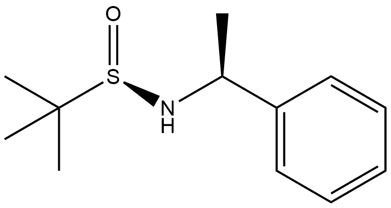 2-Propanesulfinamide, 2-methyl-N-[(1S)-1-phenylethyl]-, [S(R)]- Struktur