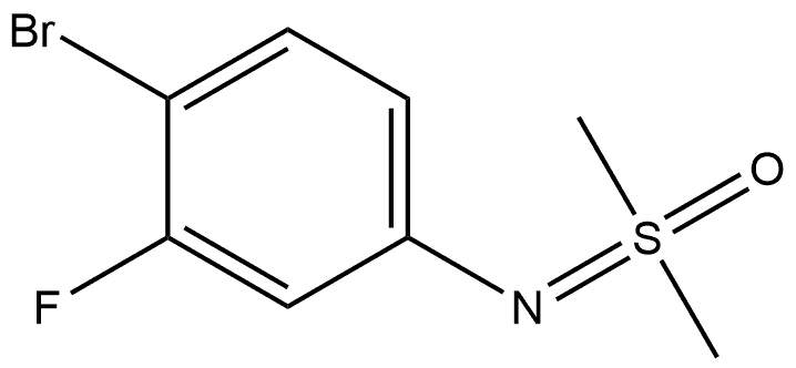 Benzenamine, 4-bromo-N-(dimethyloxido-λ4-sulfanylidene)-3-fluoro- Structure