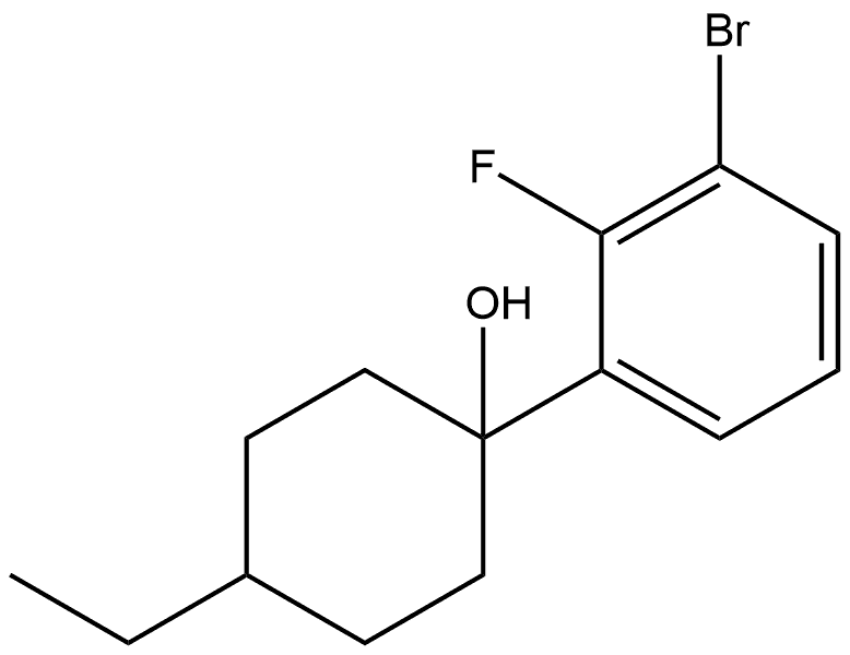 1-(3-Bromo-2-fluorophenyl)-4-ethylcyclohexanol,1970466-23-9,结构式