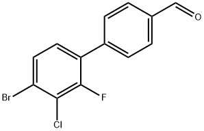 4'-BROMO-3'-CHLORO-2'-FLUORO-[1,1'-BIPHENYL]-4-CARBALDEHY 结构式