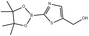 (2-(4,4,5,5-四甲基-1,3,2-二氧硼杂环戊烷-2-基)噻唑-5-基)甲醇,1970977-61-7,结构式