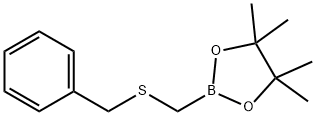 2-[(benzylsulfanyl)methyl]-4,4,5,5-tetramethyl-1,3,2-dioxaborolane 结构式