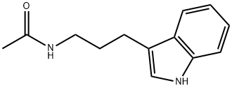 N-[3-(1H-吲哚-3-基)丙基]乙酰胺 结构式