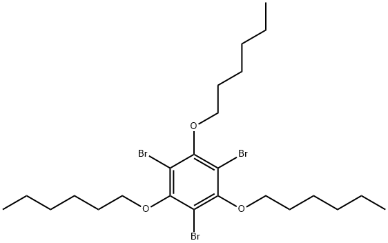 Benzene, 1,3,5-tribromo-2,4,6-tris(hexyloxy)-,1972642-52-6,结构式