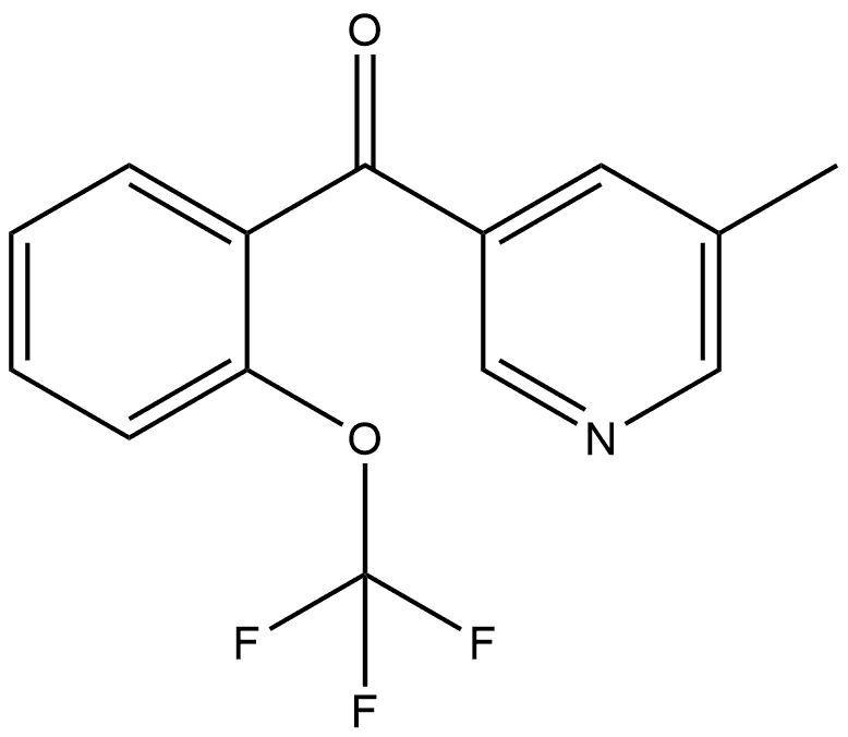 (5-Methyl-3-pyridinyl)[2-(trifluoromethoxy)phenyl]methanone Structure