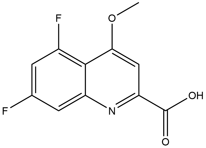 5,7-Difluoro-4-methoxy-2-quinolinecarboxylic acid Structure