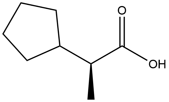 (S)-2-环戊基丙酸 结构式