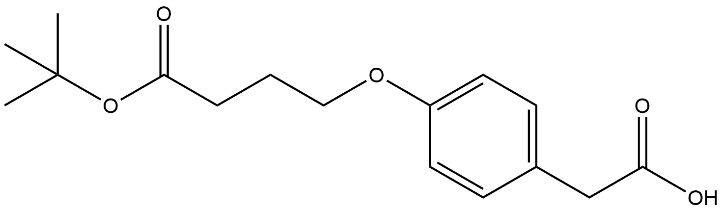 4-[4-(1,1-Dimethylethoxy)-4-oxobutoxy]benzeneacetic acid Struktur