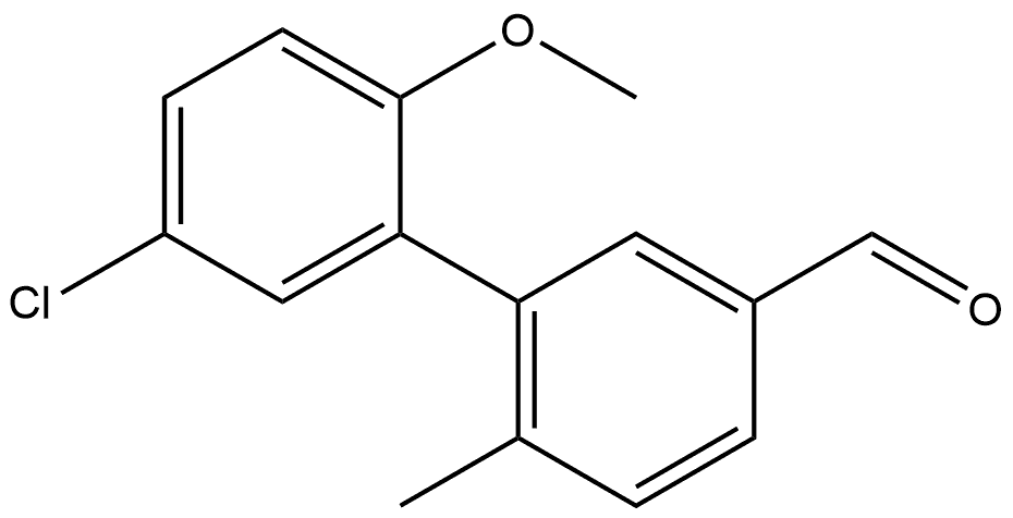 5'-Chloro-2'-methoxy-6-methyl[1,1'-biphenyl]-3-carboxaldehyde,1974655-16-7,结构式
