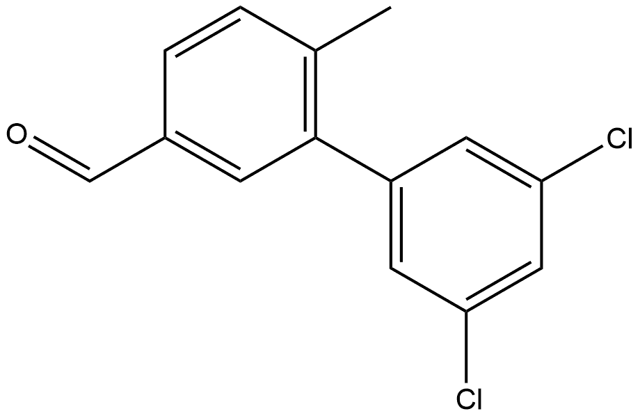 3',5'-Dichloro-6-methyl[1,1'-biphenyl]-3-carboxaldehyde,1974878-67-5,结构式