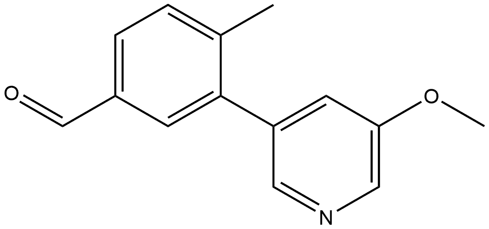 3-(5-Methoxy-3-pyridinyl)-4-methylbenzaldehyde,1974880-57-3,结构式