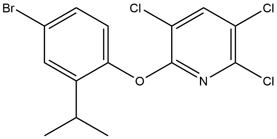 2-[4-Bromo-2-(1-methylethyl)phenoxy]-3,5,6-trichloropyridine Structure