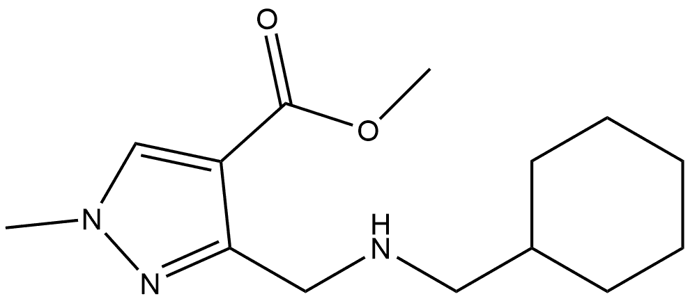 methyl 3-{[cyclohexyl(methyl)amino]methyl}-1-methyl-1H-pyrazole-4-carboxylate,1975117-79-3,结构式