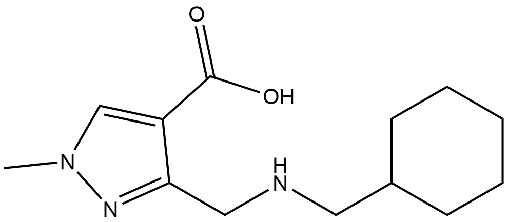 3-{[cyclohexyl(methyl)amino]methyl}-1-methyl-1H-pyrazole-4-carboxylic acid Structure