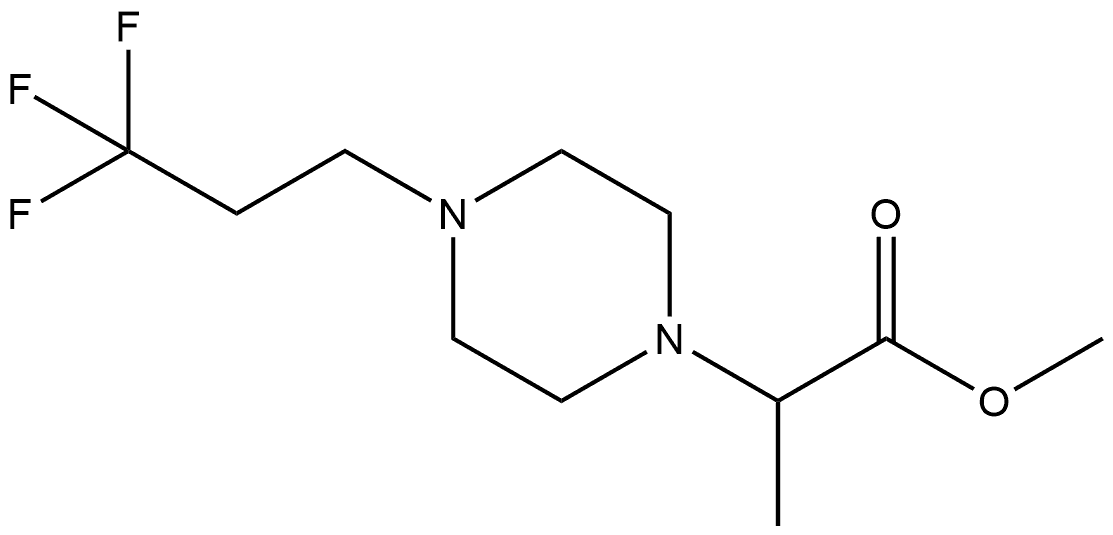 methyl 2-[4-(3,3,3-trifluoropropyl)piperazin-1-yl]propanoate Structure